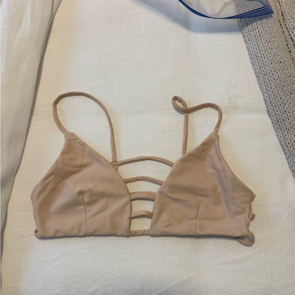 Montce Bikini Top- Size L -pink/tan